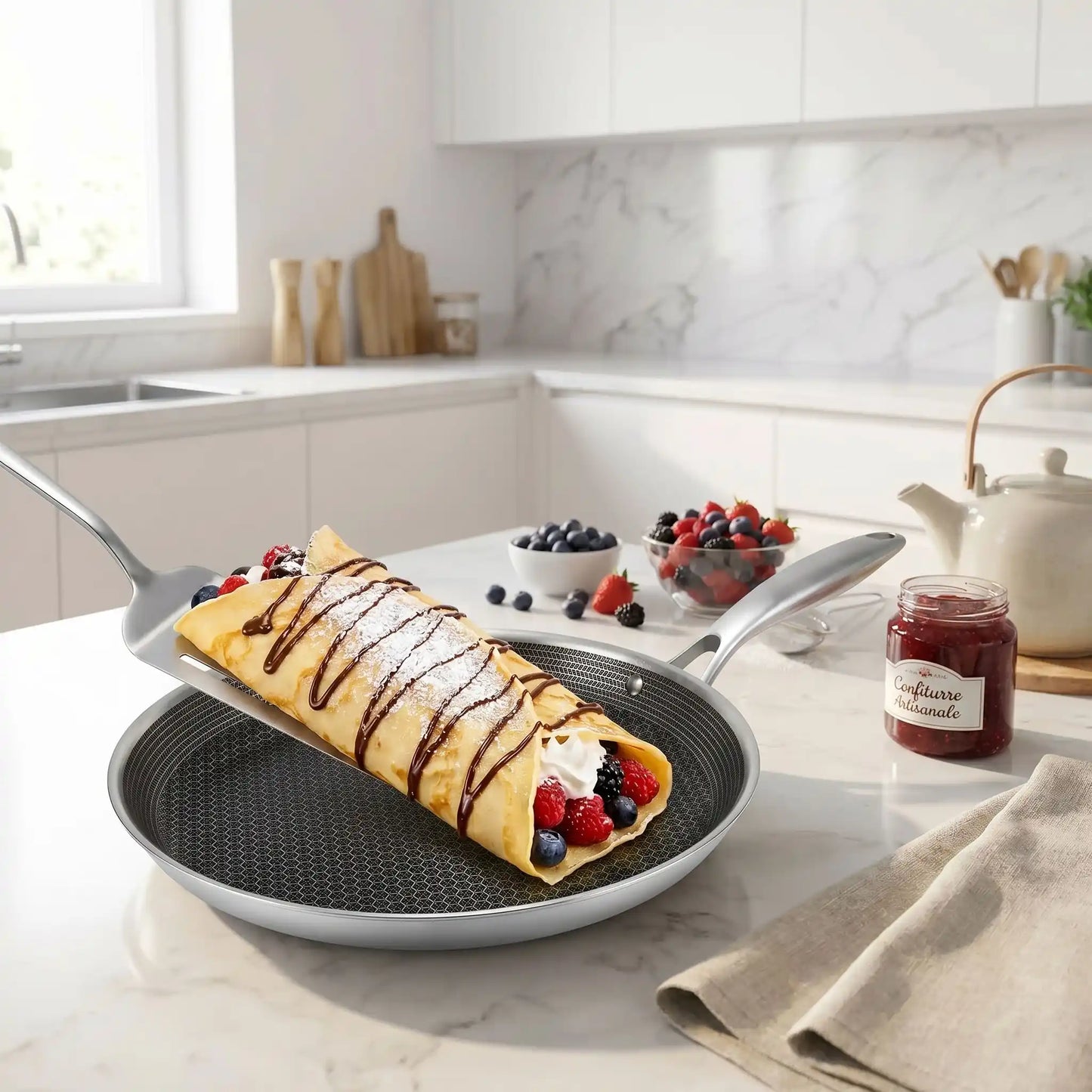 Poele crepiere induction professionnelle pour cuisine moderne
