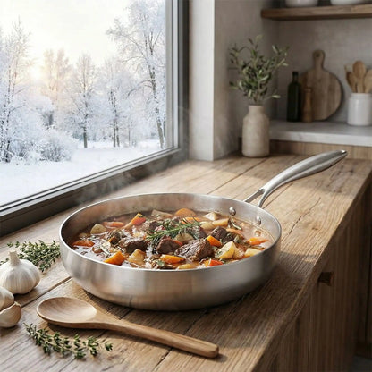 Poele inox induction polyvalente pour usage quotidien