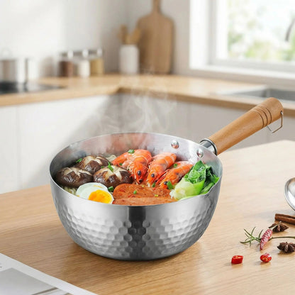 CASSEROLE EN INOX | Durable Manche Bois - Ma - duocuisson