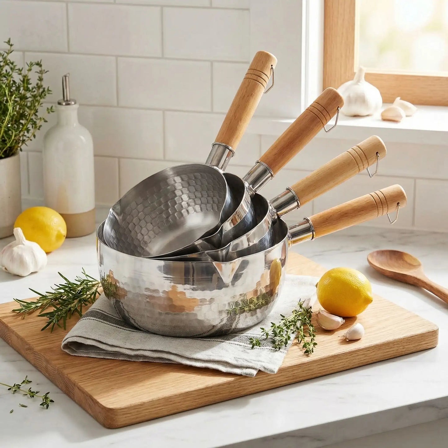 CASSEROLE EN INOX | Durable Manche Bois - Ma - duocuisson