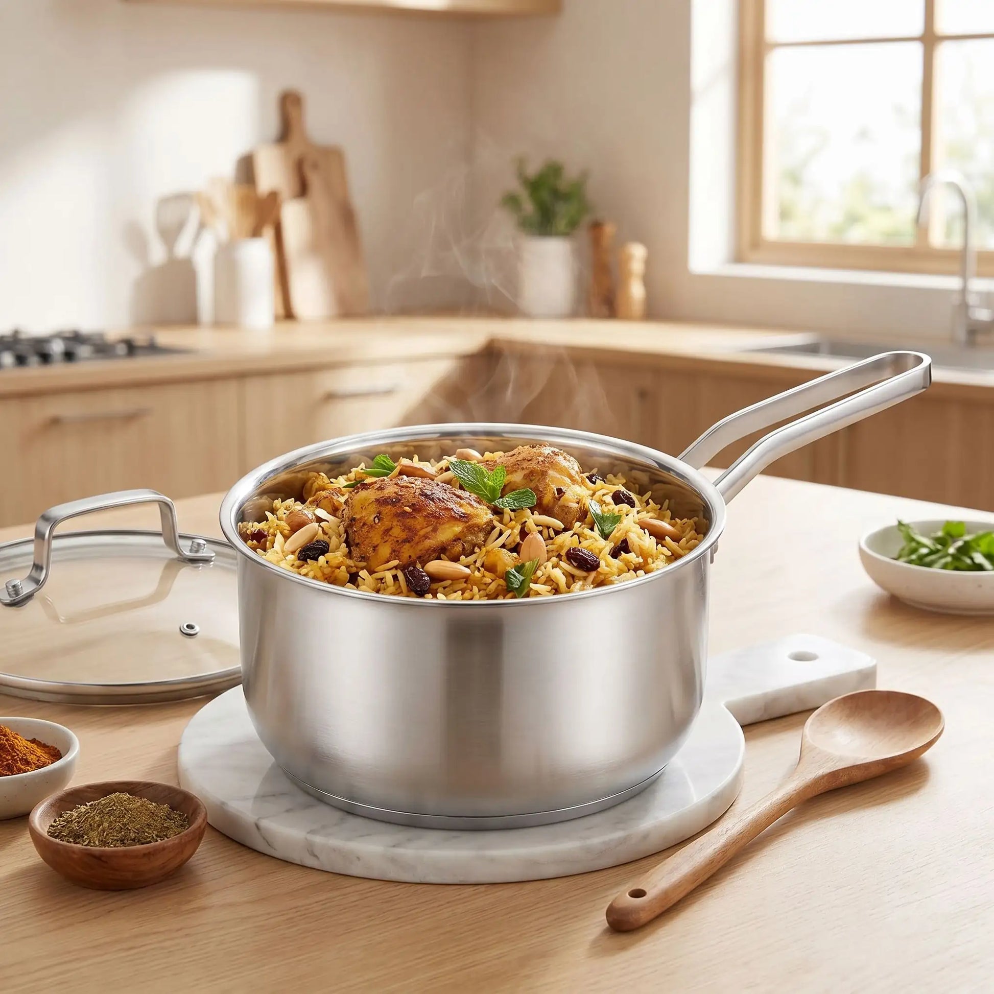 casserole inox induction fond epais