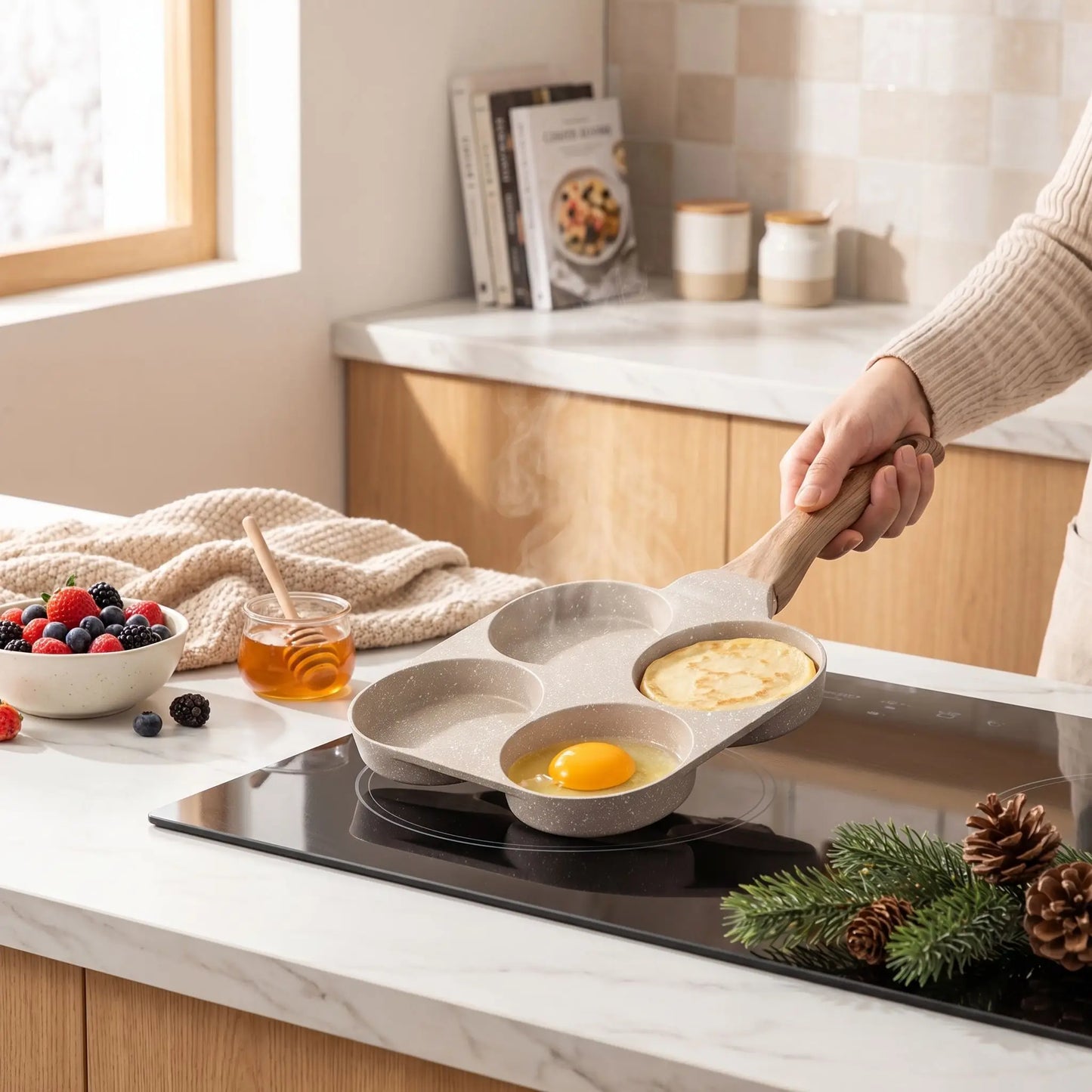 crepiere moule multi empreintes pancake oeuf mini crepe