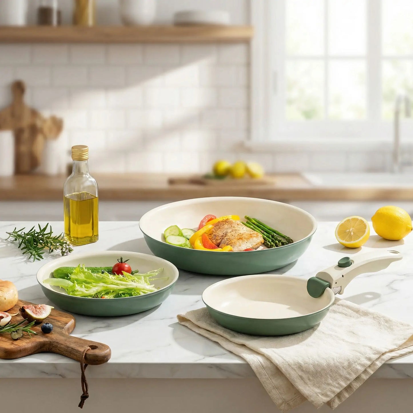 poele en inox antiadhesive empilable presentation repas