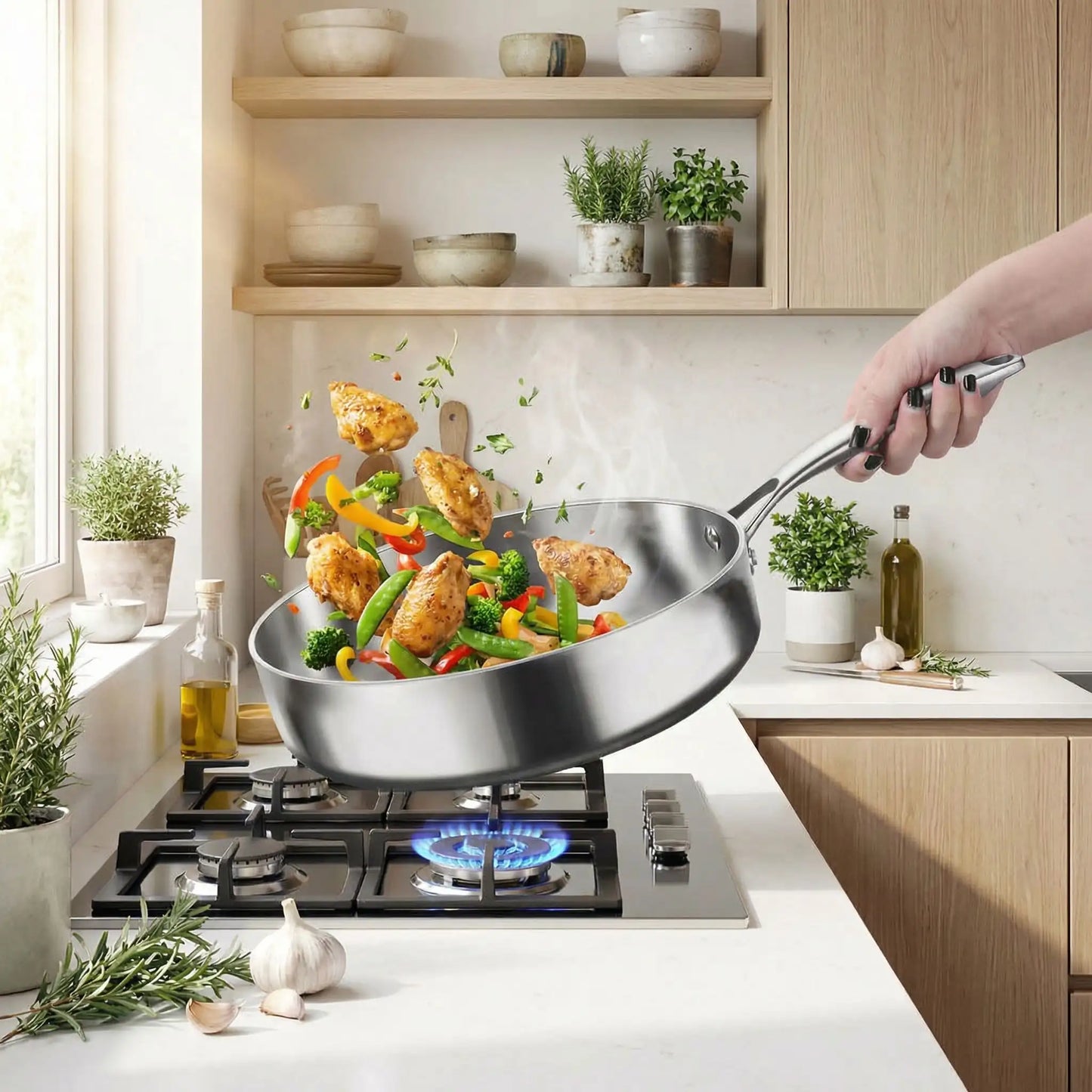 poele en inox fusion performance et elegance en cuisine