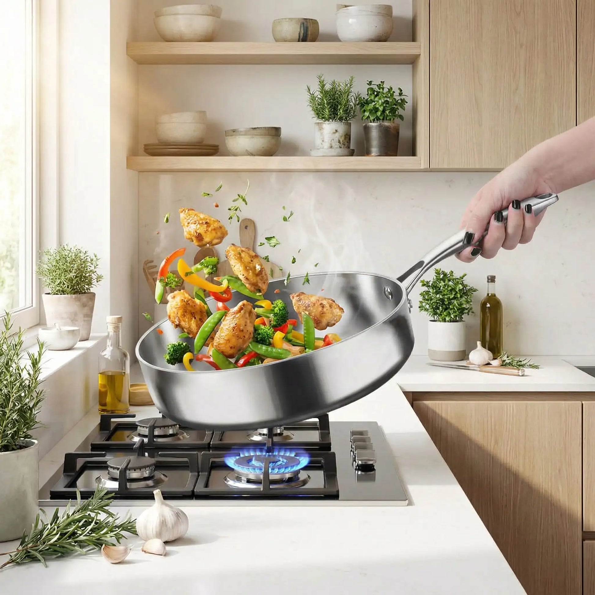 poele en inox fusion performance et elegance en cuisine