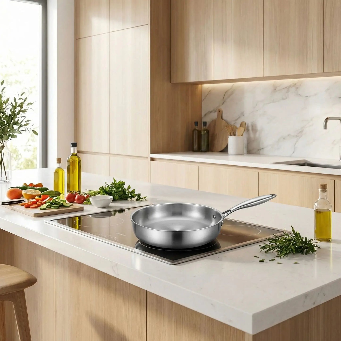poele en inox premuim repartition chaleur optimale