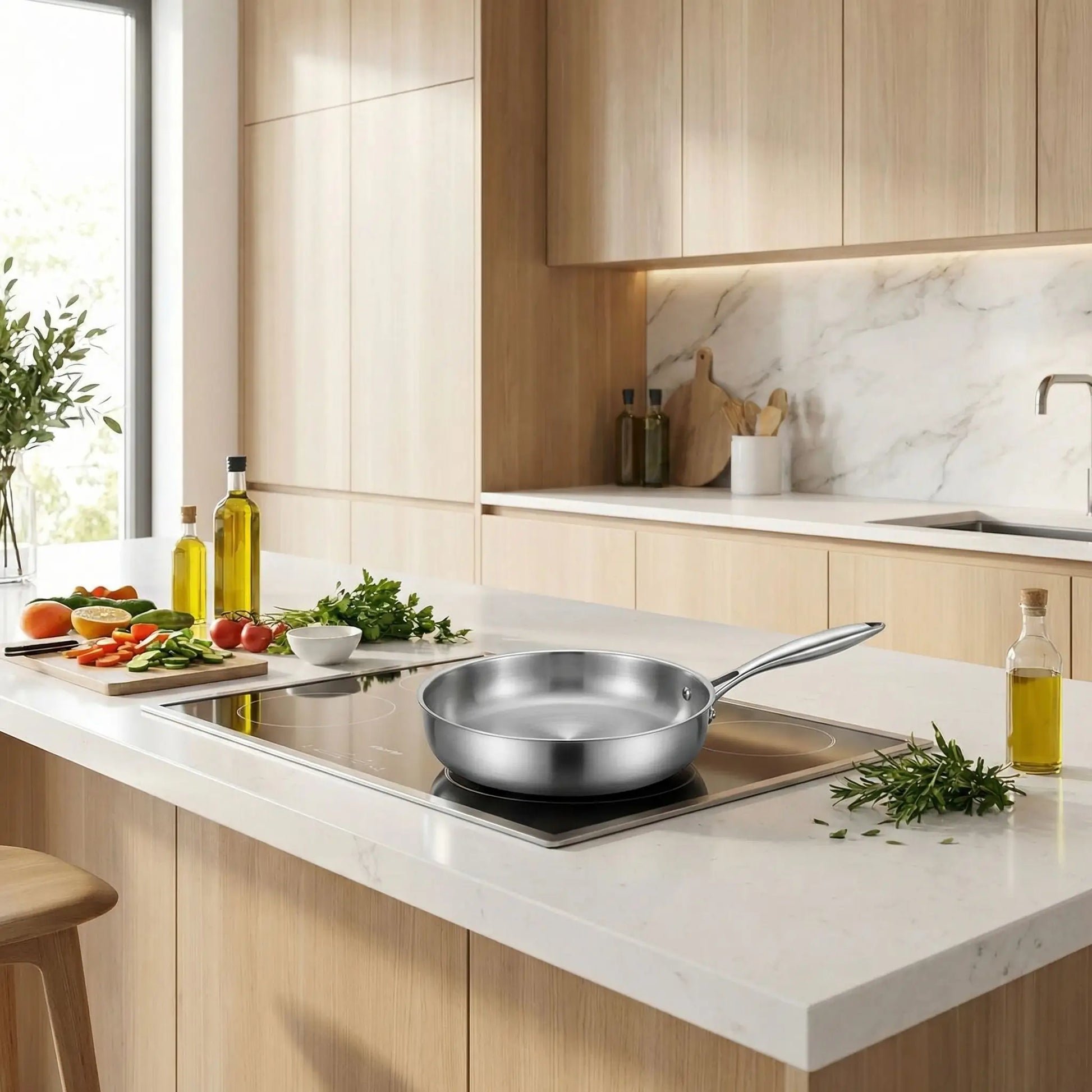 poele en inox premuim repartition chaleur optimale