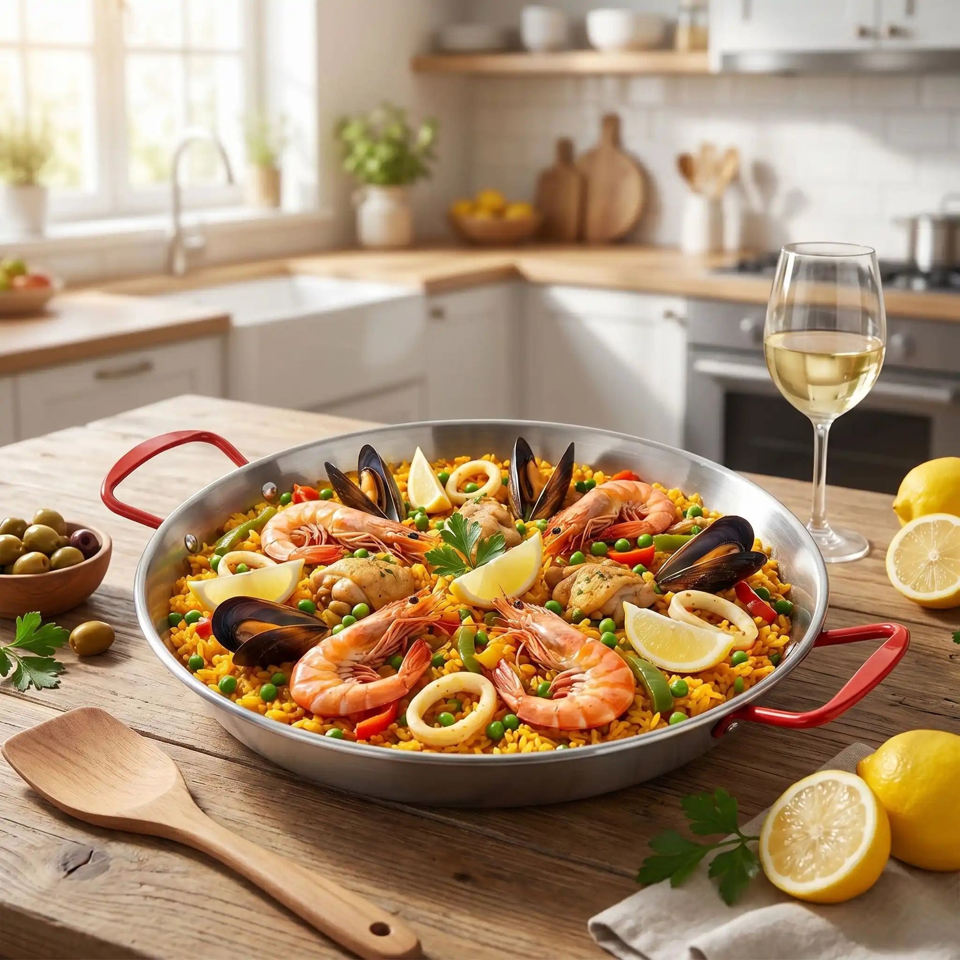 Poêle inox paella 24 cm | Valenciana - Ma-duocuisson