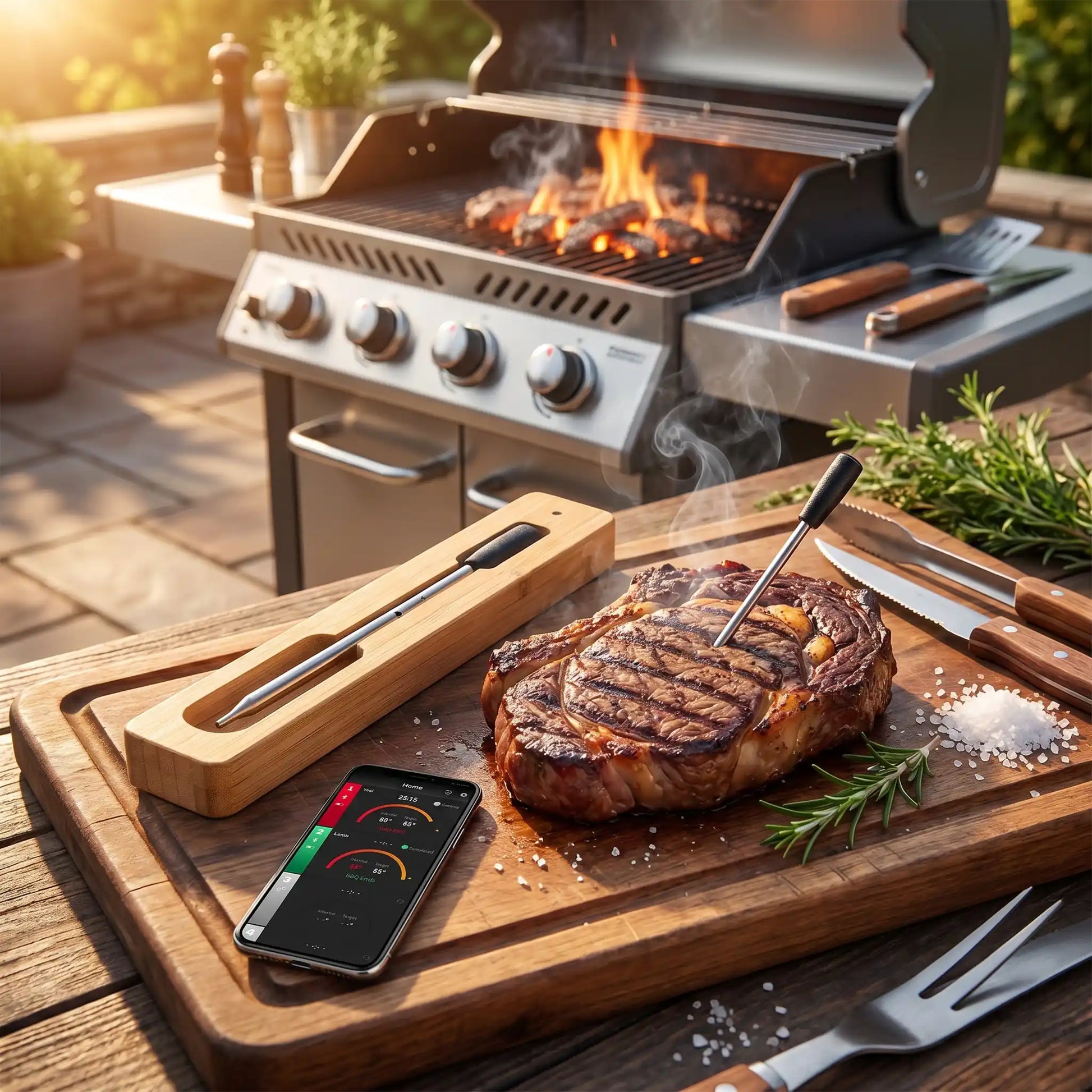 thermometre de cuisson sonde temperature barbecue connectee